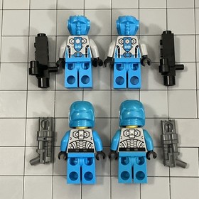 LEGO Space Galaxy Squad Solomon Blaze blue minifigure Lot Of 4 D4 15