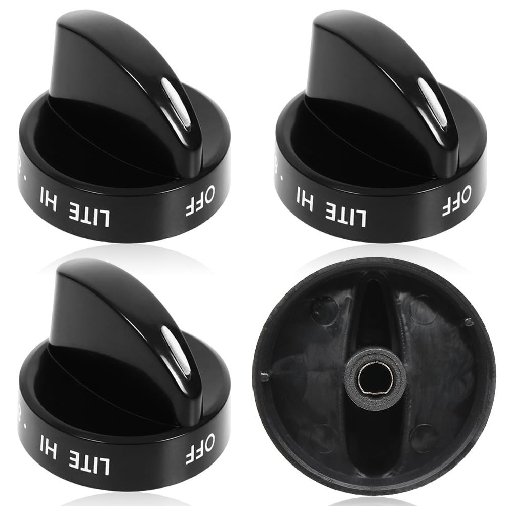 4 Pack Range Surface Control Knob - Black Burner Knob for Gas Ranges, Replaces 1 - second product detail image
