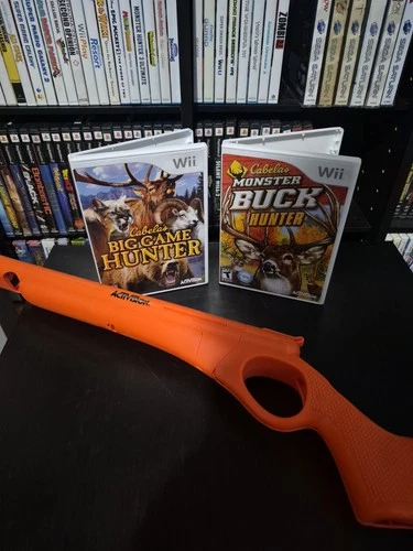 Cabela's Big Game Hunter and Monster Buck Hunter Nintendo Wii with Top Shot Gun