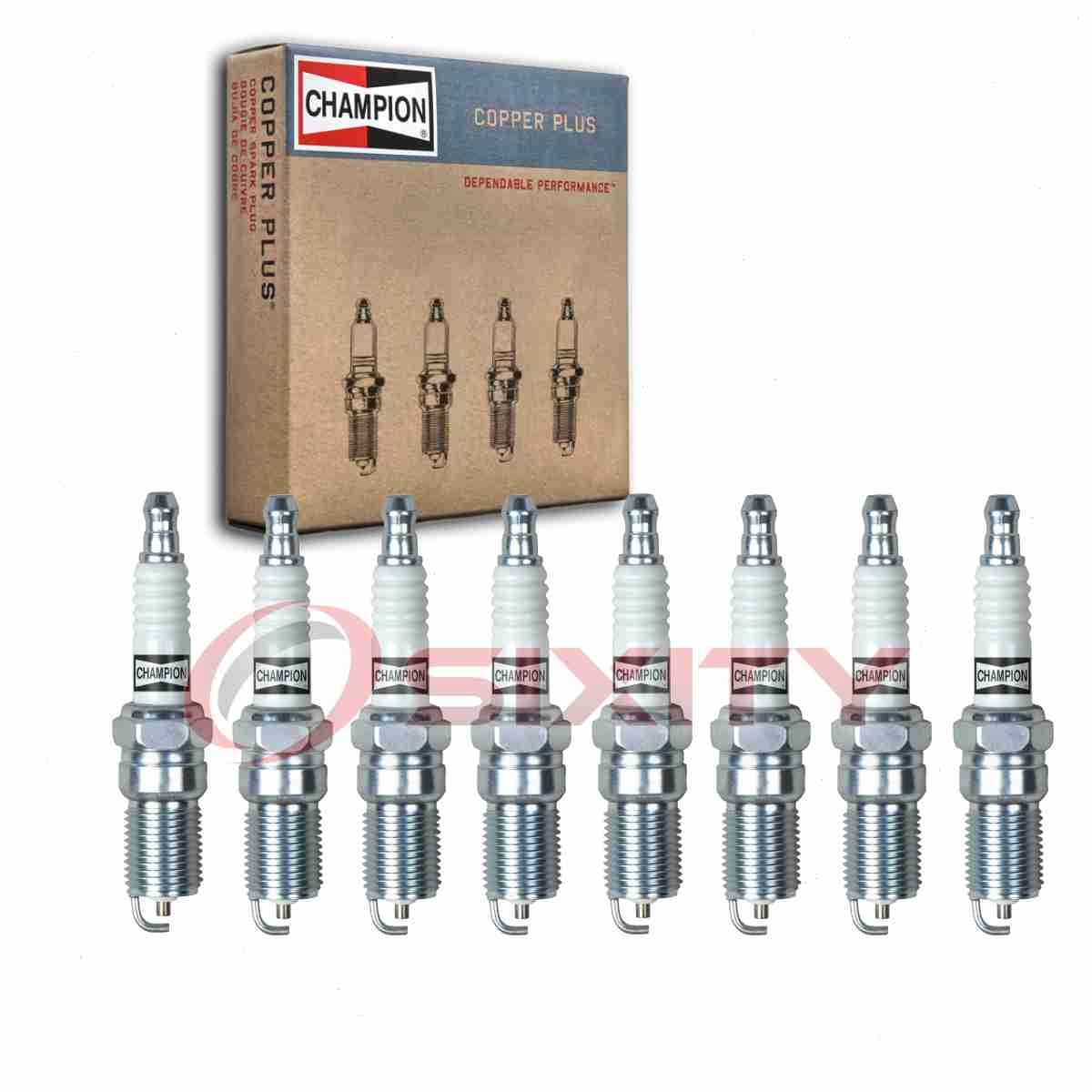 8 pc Champion Copper Plus Spark Plugs for 1994-1996 Chevrolet Impala 5.7L V8 zg