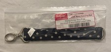 Thirty-One Hang-It-Up Key Fob Navy Dancing Dot NIP 230A