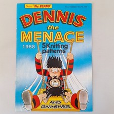 Dennis the Menace 4 Ply Knitting Pattern Booklet, Gary Kennedy Intarsia, 24-44"
