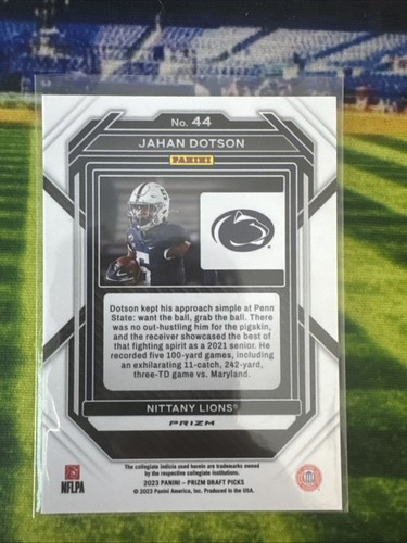 Jahan Dotson 2023 Panini Prizm Draft Picks Gold Cracked Ice #44 Penn State - Picture 2 of 2