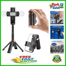 Lightweight Extendable Phone Tripod with Remote  Dimmable Fill Lights - 36.5cm