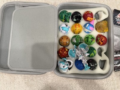 17 Bakugan Battle Brawlers Lot w/ Case, Cards, Tokens Evolutions Platinum