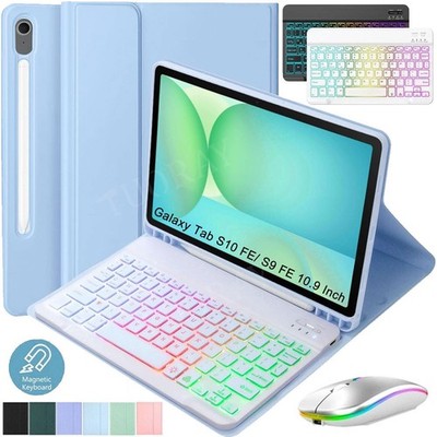 Hülle Für Samsung Galaxy Tab S10 Lite S10 FE S9 FE S8 Beleuchtete Tastatur Maus