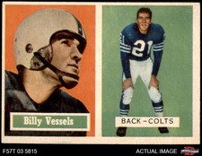 1957 Topps #29 Billy Vessels Colts Oklahoma 5 - EX