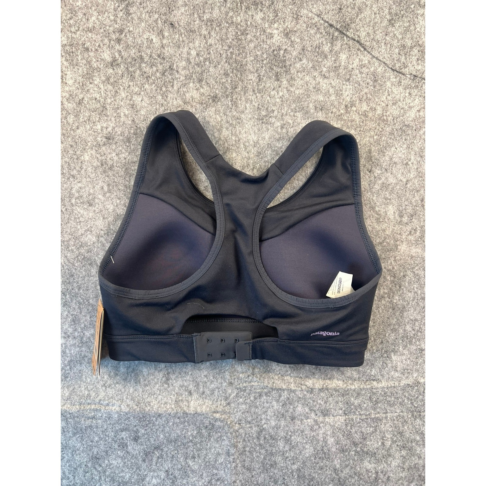 Patagonia Wild Trails Sports Bra Abstract Jungle Smolder Blue XS thumbnail 4