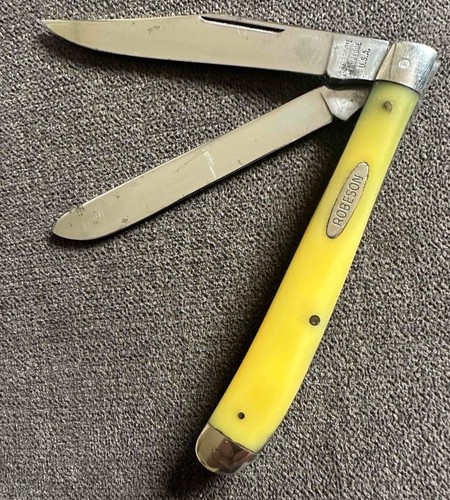 OLD ANTIQUE VINTAGE ROBESON SLIMLINE TRAPPER KNIFE 822061