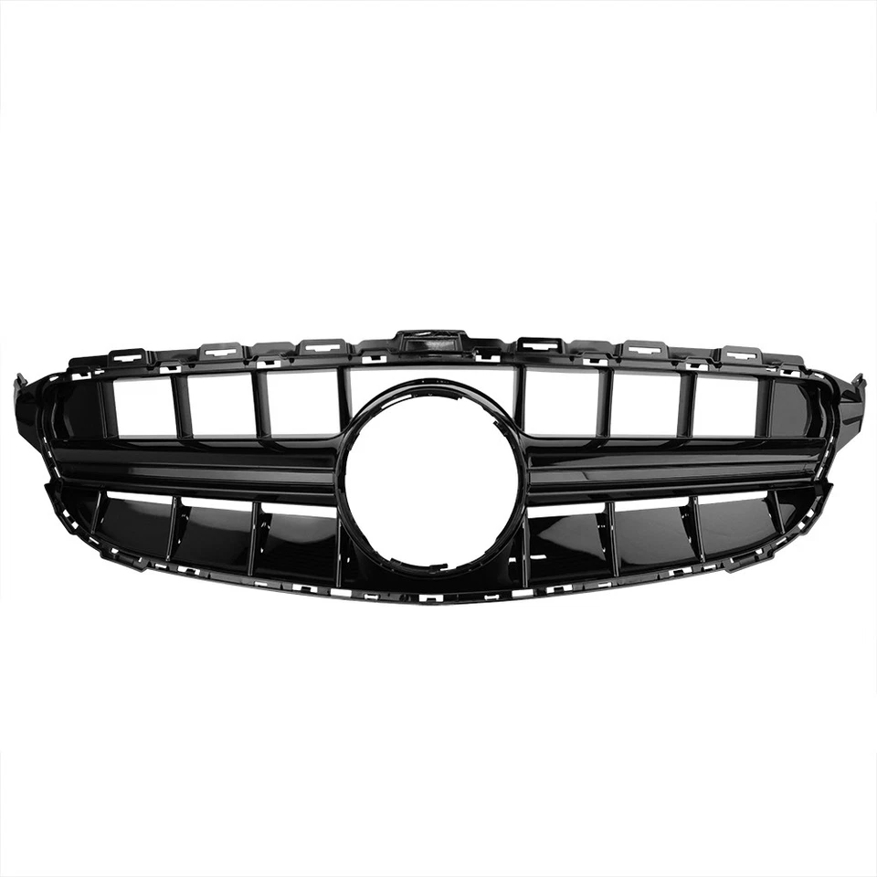 Black Grille W/Emblem For 2015-2018 Mercedes-Benz W205 C-Class C300 C43 Grill Foto 3 de 4