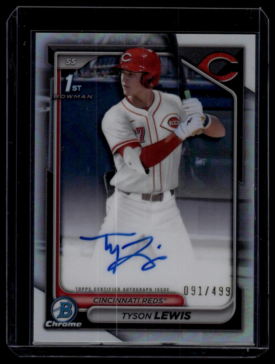 2024 Bowman Draft #CPA-TL Tyson Lewis Chrome Prospect Autographs Refractor #/499