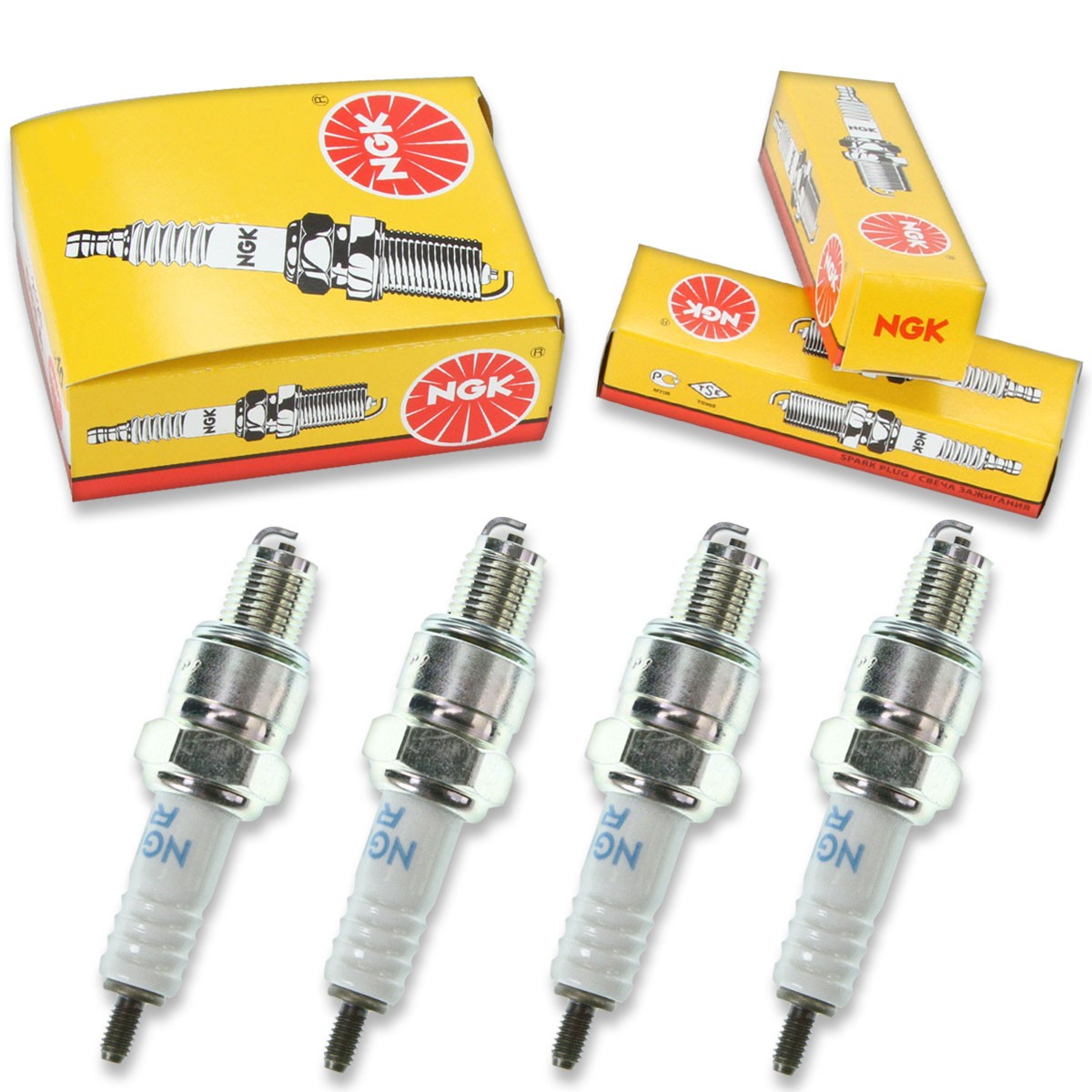 4pcs 1982 Honda CM200T Twinstar NGK Standard Spark Plugs 194cc 11ci Kit Set vs