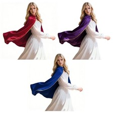 Unisex Erwachsene Renaissance Cape Festival Cosplay-Uhren Weich Samtumhang Punk