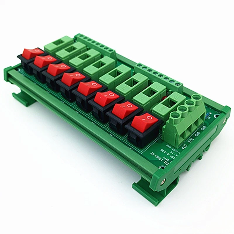 DIN Rail Mount 8 Position Fuse Switch AC/DC Power Distribution Strip Module - Image 3 of 4