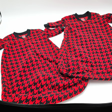 Carter's Fleece Sleep Sack Wearable Blanket Zip Houndstooth Red/Black 0-3M TWINS