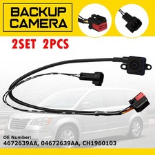 2X Rear View BackUp Camera For 2011-16 Chrysler Town Country/Dodge Grand Caravan