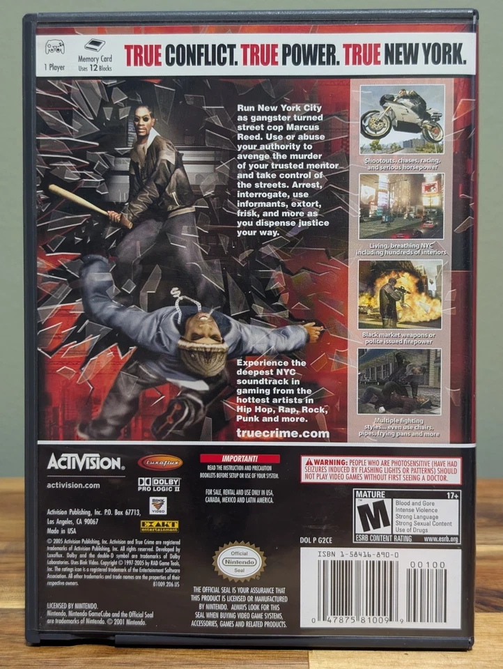 True Crime: New York City (Nintendo GameCube)➡️CIB - Probado - Casi Como Nuevo 📀! Foto 2 de 4