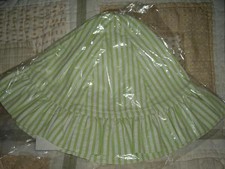 NWT Girls Size M Chez Ami Patsy Aiken Lime Green Stripe Sun Hat Chin Strap