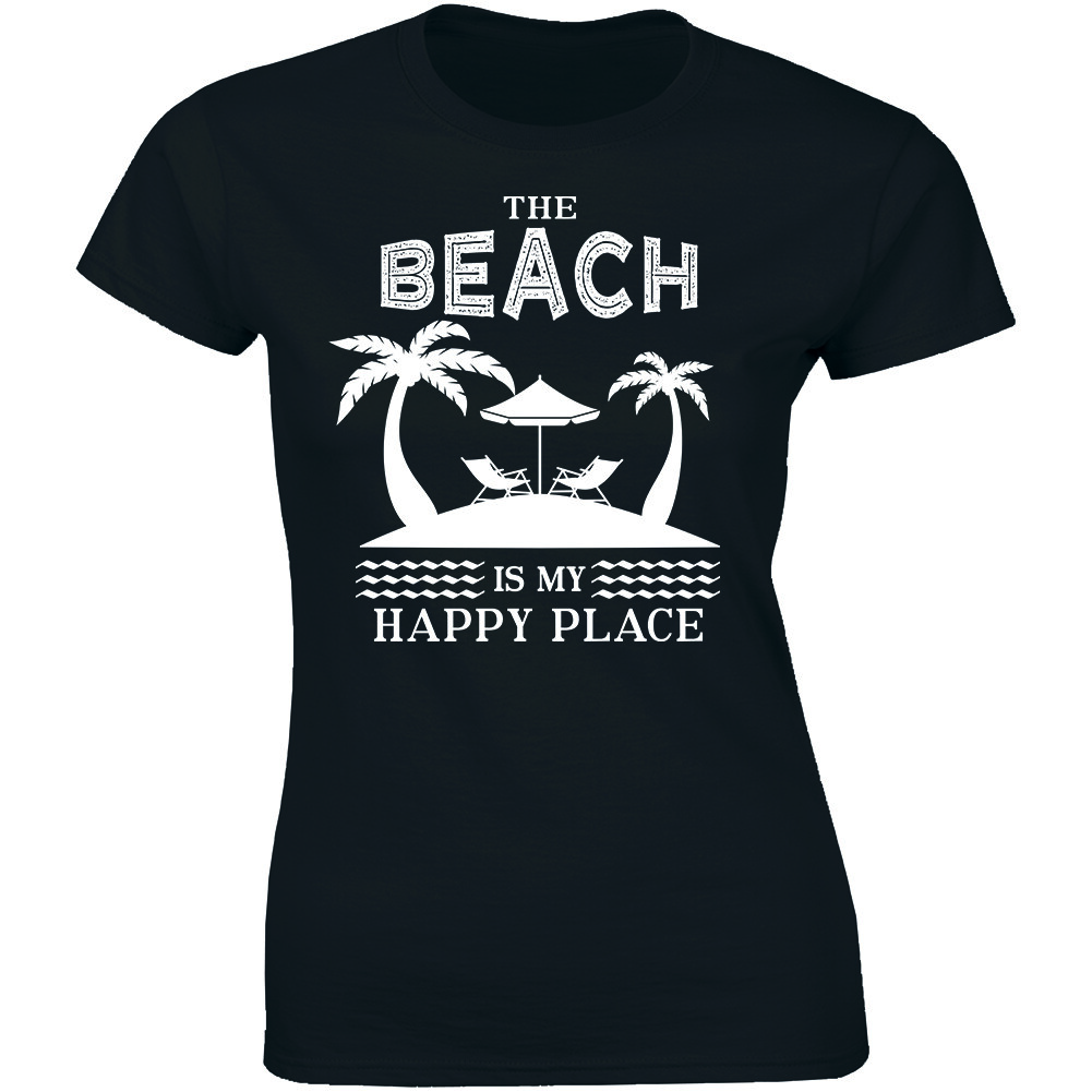The Beach Is My Happy Place T Shirt For Women Vacation Cute The Beach Is My Happy Place T Shirt For Women Vacation Cute