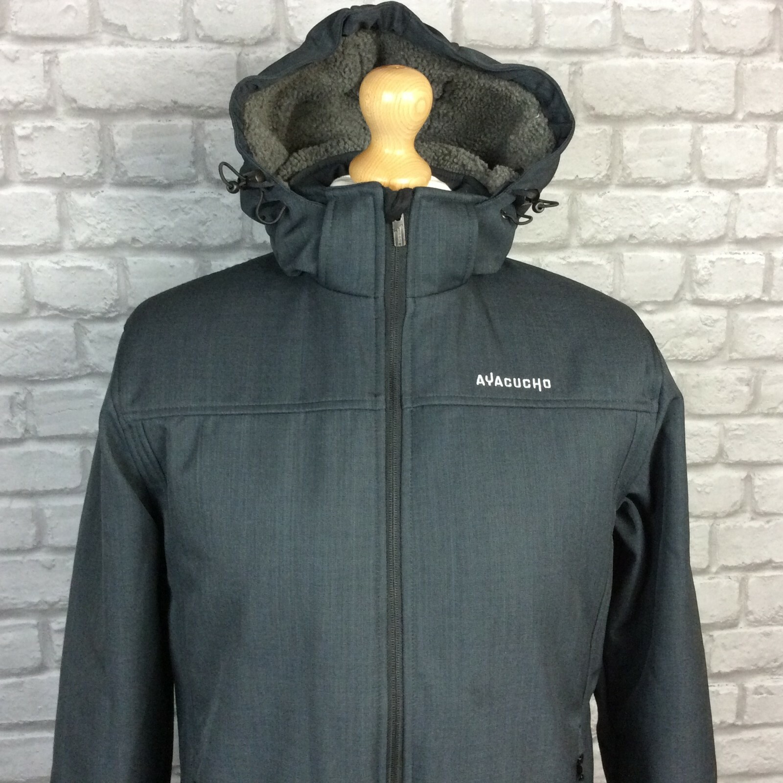 AYACUCHO MENS GREY DOVER SOFTSHELL COAT 