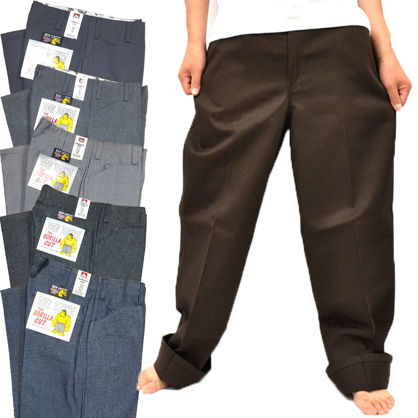 Producción soporte eje Pantalones de trabajo Ben Davis para hombre corte gorila mezcla de algodón peso pesado mezclilla pantalón sarga | eBay Producción soporte eje Pantalones de trabajo Ben Davis para hombre corte gorila mezcla de algodón peso pesado mezclilla pantalón sarga | eBay