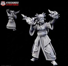 Kyoushuneko Miniatures Japanese Shugenja Female 2 28mm/32mm Scale -NO BASES-