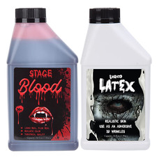 Halloween Liquid Latex Vampire Blood Bottle 16 Oz Fake Blood and Liquid Latex Co