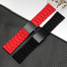 24/26/28mm For Diesel DZ7396 DZ7370 DZ4289 Steel Rubber Watch Band Strap