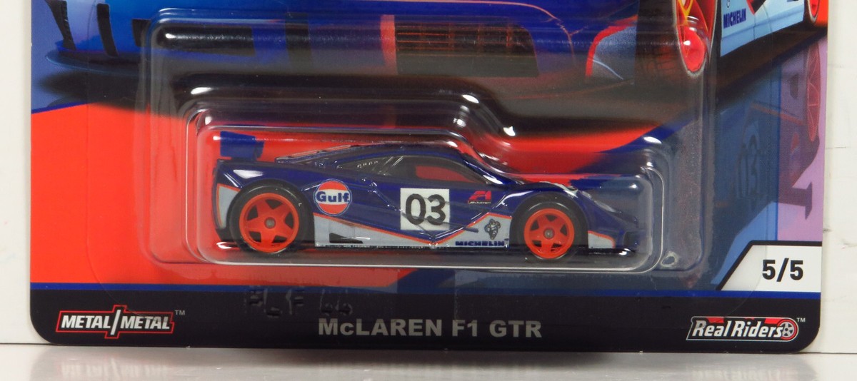 Hot Wheels Premium Car Culture Gulf #03 McLaren F1 GTR Blue RRE 5