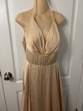 NWT Viranski Cinderella Strap Long Formal Prom Dress Cream Size 20 Mardi Gras 