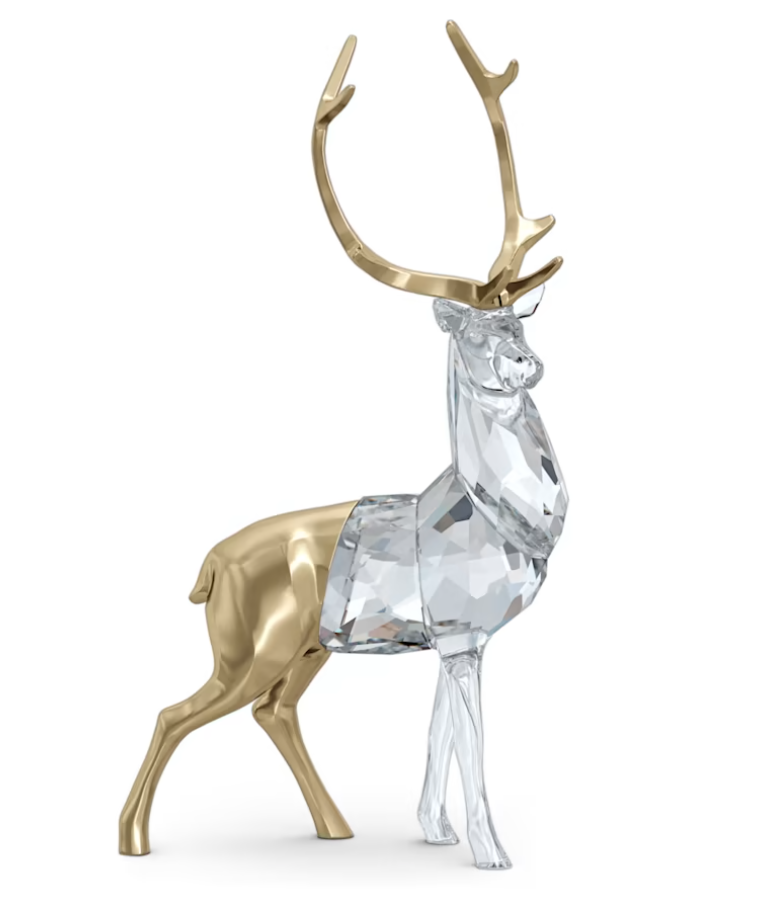 SALE スワロフスキー トナカイとソリ SWAROVSKI（スワロフスキー） クリスタルフィギュア サンタのトナカイ