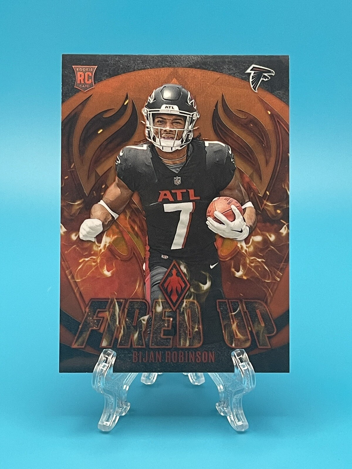 2023 Panini Phoenix Fired Up Orange Bijan Robinson #FU-8 /75 (RC)