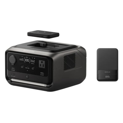 EcoFlow River 3 Plus Wireless Portable Power Station & Two RAPID 5000 Power Bank