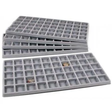 250 Slot Pendant Jewelry Showcase Gray Display Tray