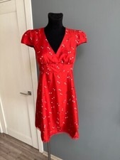 Marc Jacobs Red Silk Heart Dress Size 6