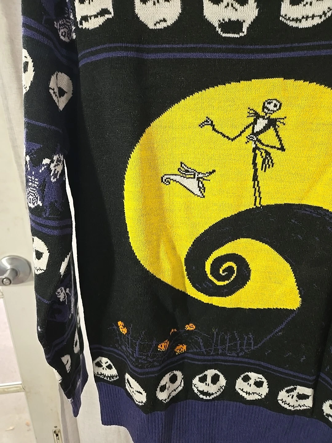 DISNEY NIGHTMARE BEFORE CHRISTMAS SWEATER UGLY FAIR ISLE JACK SALLY PULLOVER S