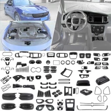 For Dodge Charger 2015+ Carbon Fiber Steering Dashboard Decor Accessories Trims
