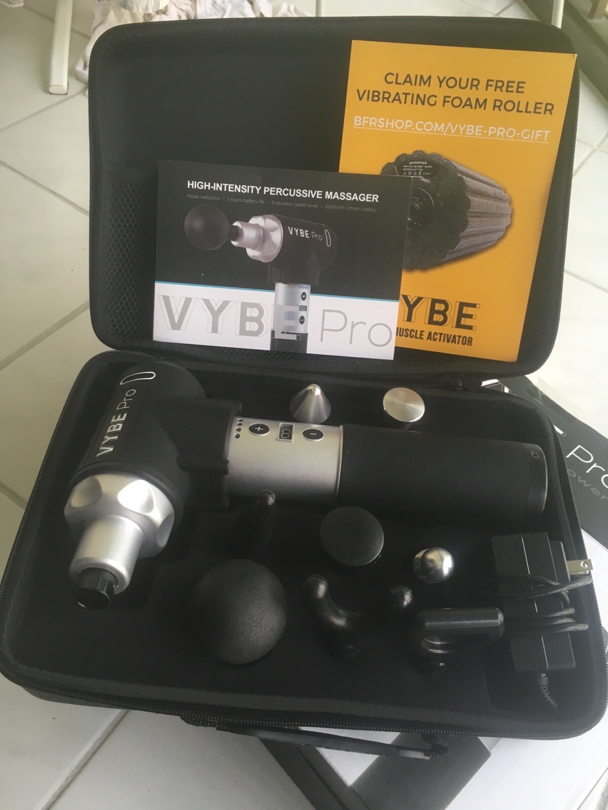 NEW In Box Vybe Pro Muscle Massage Gun Powerful Handheld Deep Tissue eBay