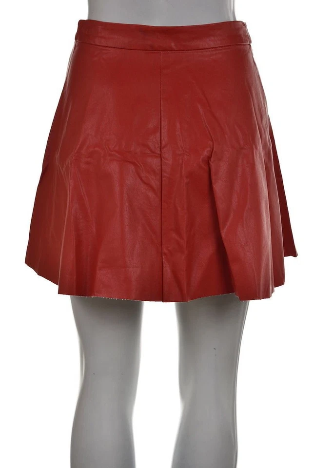 Falda Olivaceous Mujer Talla S Roja Lisa Línea A Sobre la Rodilla Algodón Informal Foto 2 de 4