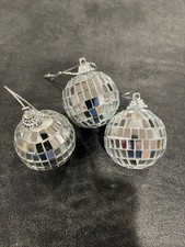 Mini Disco Ball w/ Cord Mirror Ornaments 1-1/8" Miniature Sparkle 3cm 1 inch