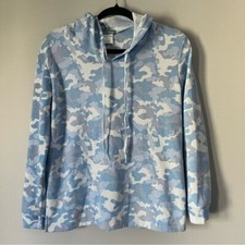 Wake & Wear by Ink & Ivy camo camouflage hoodie sweatshirt In Blue Size small
