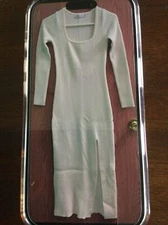 ANRABESS Beautiful Soft Cream Fitted Woman/Juniors Small Sweater Dress