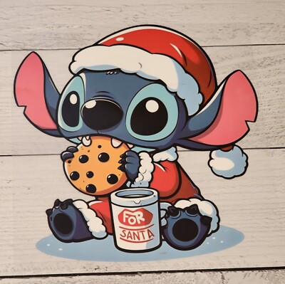 Santa Stitch Ready to Press Heat Transfer Screen Print DTF Transfer