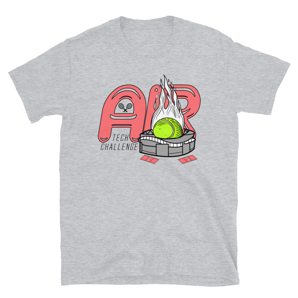 Flaming Tennis Stadium Match Hot Lava Air Tech Challenge grey T