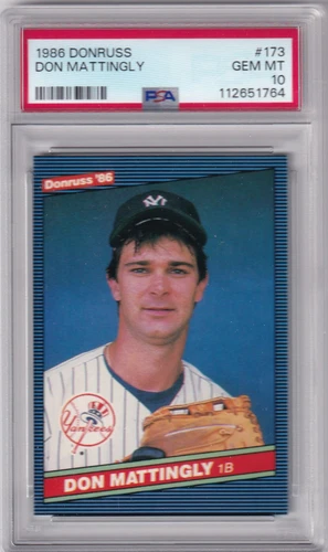 1986 DONRUSS DON MATTINGLY #173 * YANKEES  * GEM MINT PSA 10