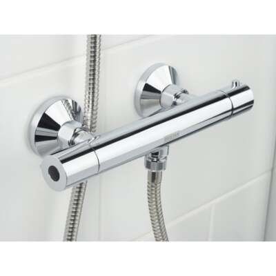 Bristan Zing Cool Touch Thermostatic Bar Shower Valve & Kit Chrome
