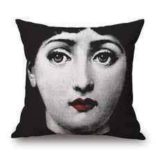 Pillow Case Vintage Style Cotton Linen Cushion Cover Italy Style Art Home Decor