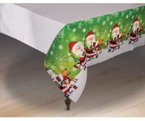 Copritavolo in plastica PMU Babbo Natale 54 pollici x 72 pollici - Foto 1 di 1