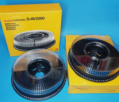 2 Diamagazine, Rundmagazine für Kodak Carousel, S-AV 2000, o.K