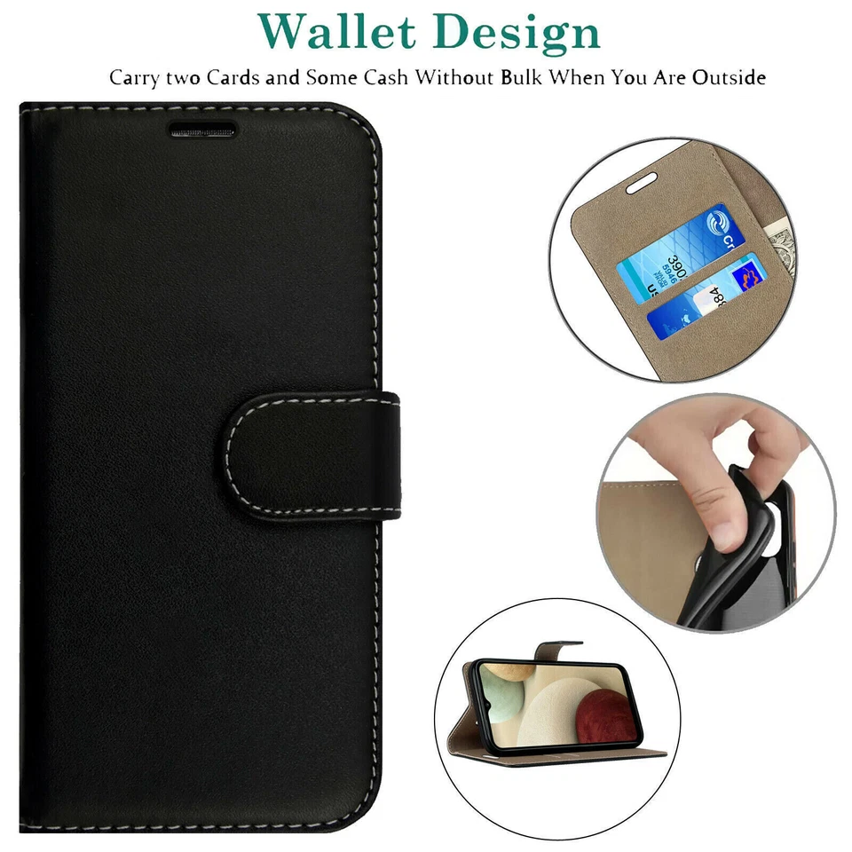 For Sony Xperia Phone Case Leather Wallet Book Flip Folio Stand View Cover - Image 3 of 4